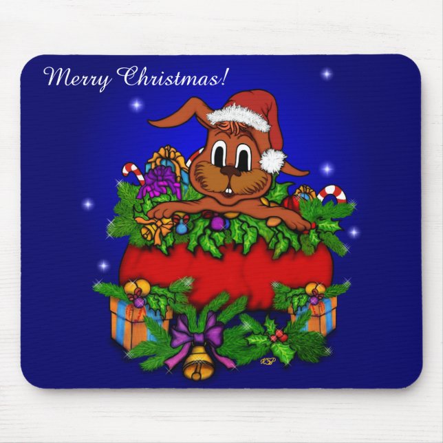 WeihnachtsRabbit Mousepad (Vorne)