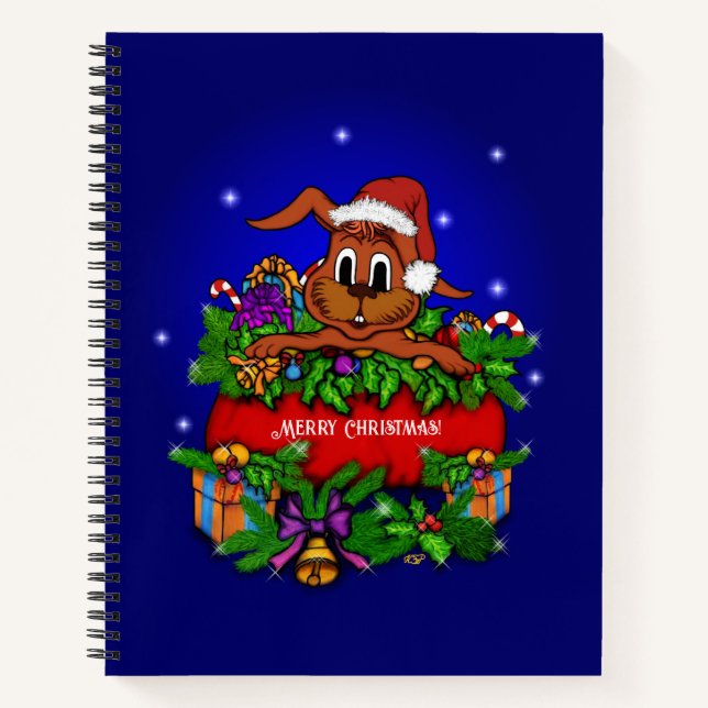 WeihnachtsRabbit Notizbuch (Vorderseite)