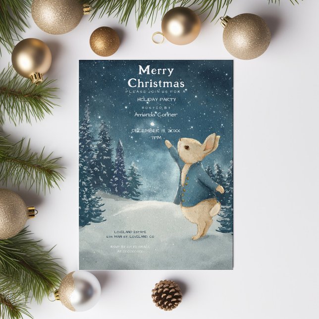 WeihnachtsRabbit Peter Vintag Einladung (Von Creator hochgeladen)