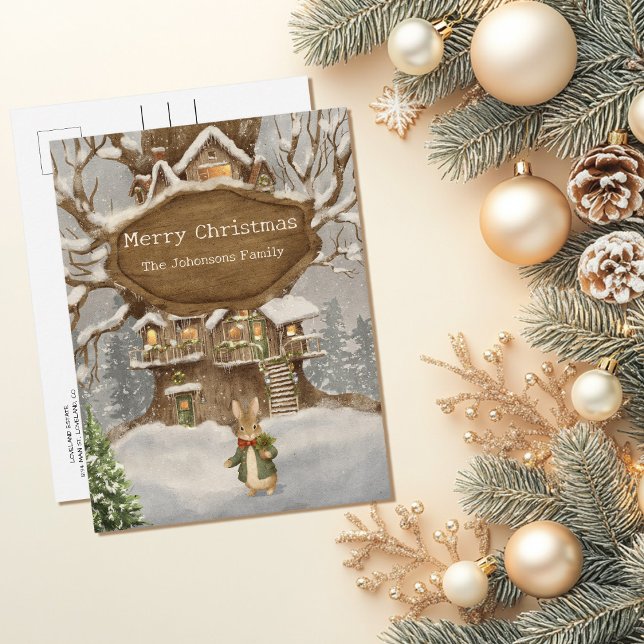 WeihnachtsRabbit Peter Vintag Postkarte (Von Creator hochgeladen)