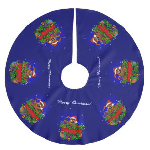 WeihnachtsRabbit Polyester Weihnachtsbaumdecke