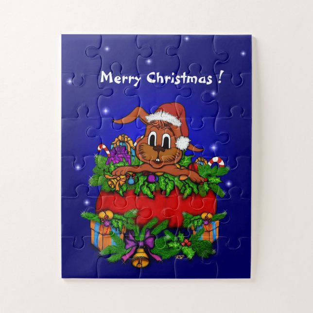 WeihnachtsRabbit Puzzle (Vertikal)
