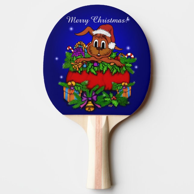 WeihnachtsRabbit Tischtennis Schläger (Rückseite)