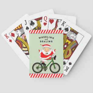 Weihnachtsradfahrer Spielkarten