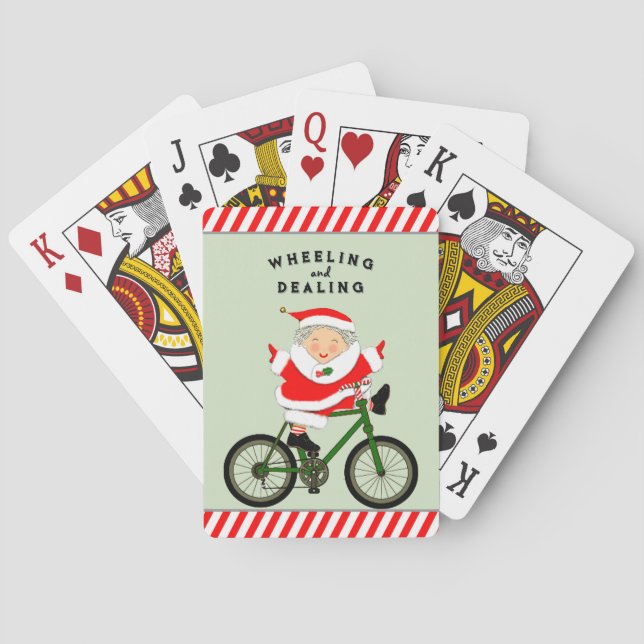 Weihnachtsradfahrer Spielkarten (Rückseite)