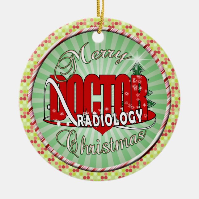 WEIHNACHTSradiologie-DOKTOR Keramikornament (Vorne)