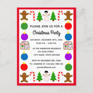 Weihnachtsrahmen #1 Einladung Postkarte