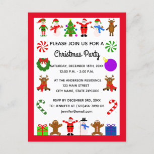 Weihnachtsrahmen #3 Einladung Postkarte