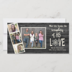 Weihnachtsrahmen aus dunklem Holz Feiertagskarte