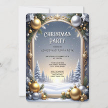 Weihnachtsrahmen Feiertags-Party-Einladung