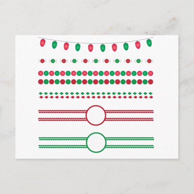 Weihnachtsrahmen Feiertagspostkarte (Vorderseite)