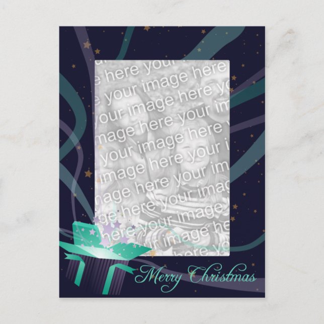 Weihnachtsrahmen Feiertagspostkarte (Vorderseite)