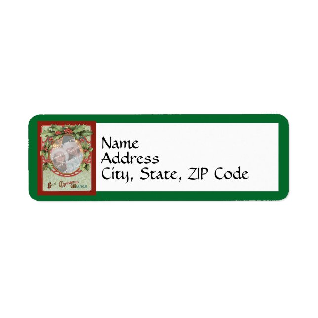 Weihnachtsrahmen-Label für altmodische Kleider Fot (Vorne)