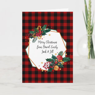 Weihnachtsrahmen mit Namen Karte