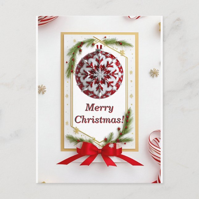 Weihnachtsrahmen Postkarte (Vorderseite)