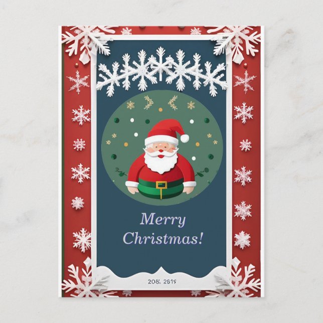 Weihnachtsrahmen Postkarte (Vorderseite)