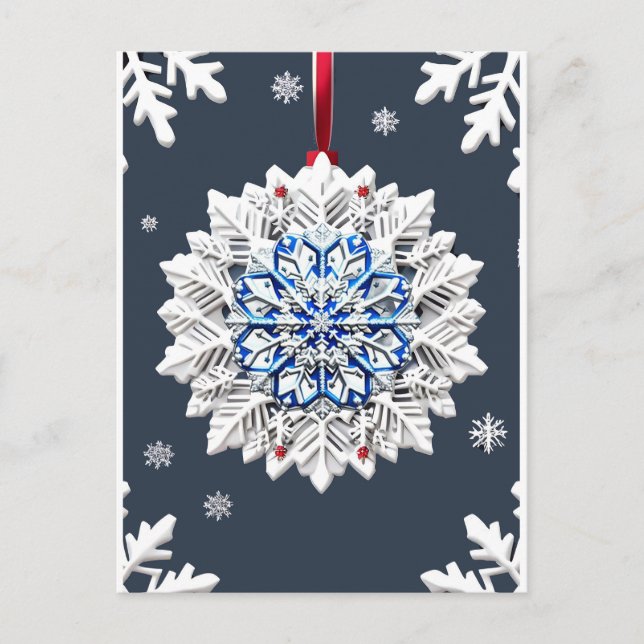 Weihnachtsrahmen Postkarte (Vorderseite)