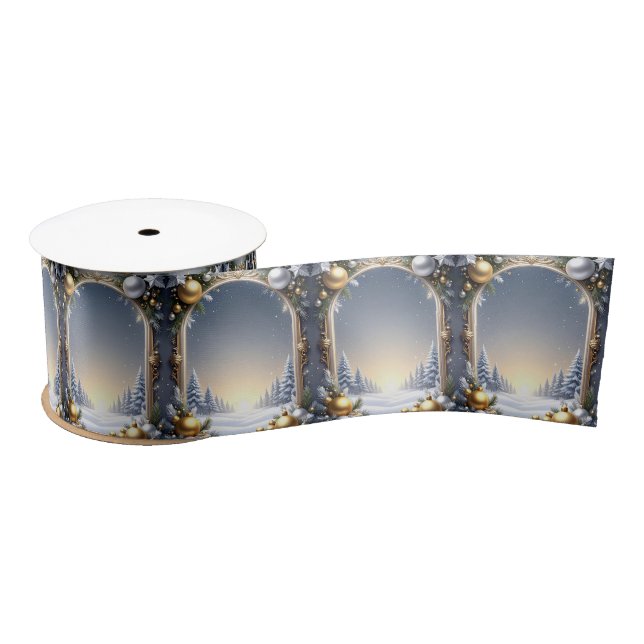 Weihnachtsrahmen Satin Ribbon Satinband (Spule)