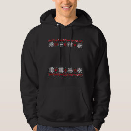 Weihnachtsrand-Pullovermuster Schneeflocken XMas Hoodie