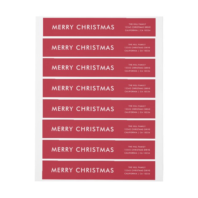 Weihnachtsrap um Adressmarken (Bogen)