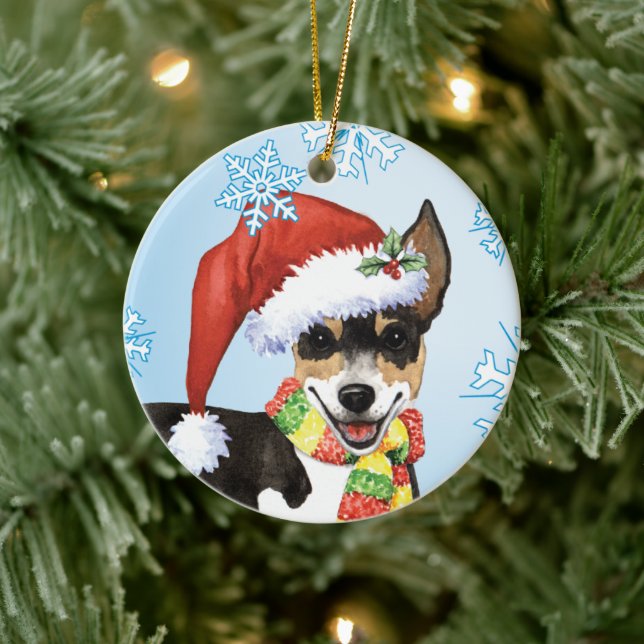 Weihnachtsrat Terrier Keramik Ornament (Baum)