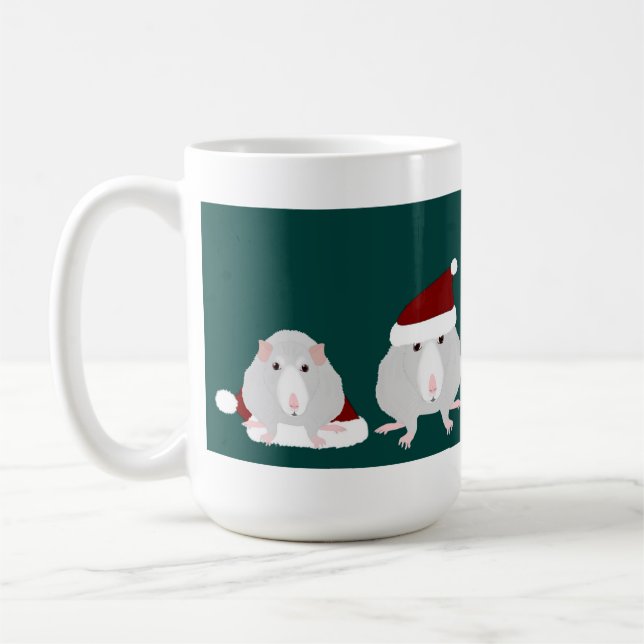 Weihnachtsratten-Tasse Kaffeetasse (Links)