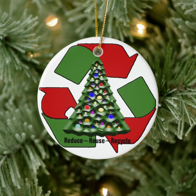 Weihnachtsrecycling Keramikornament (Baum)
