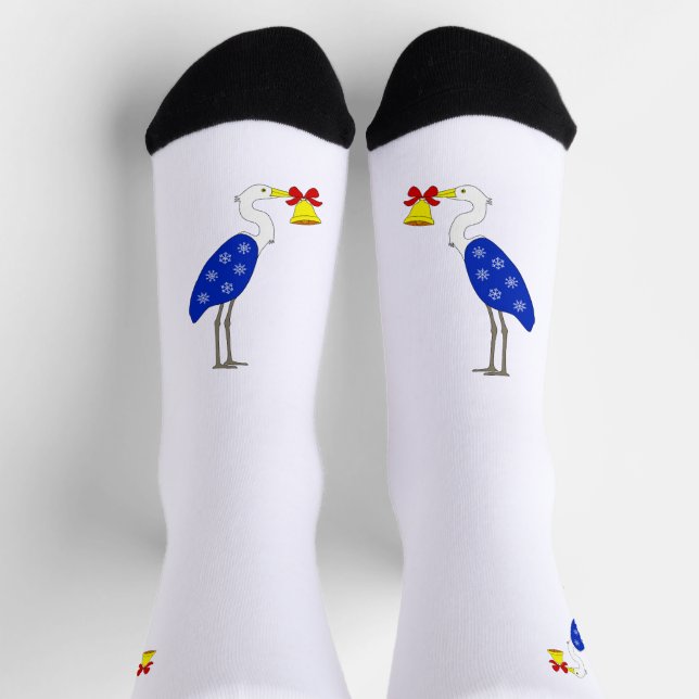 Weihnachtsreiher-Crewsocken Socken (Oben)