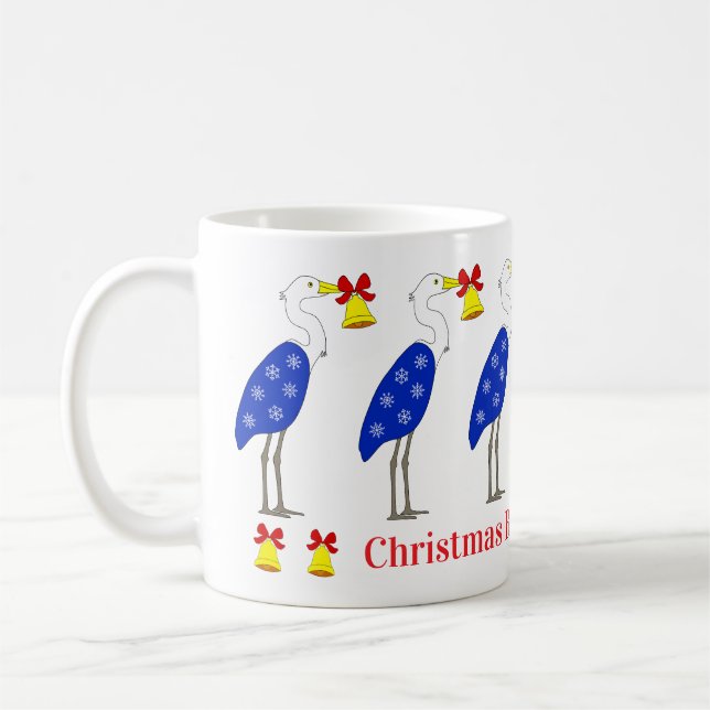 Weihnachtsreiher-Tasse Kaffeetasse (Links)
