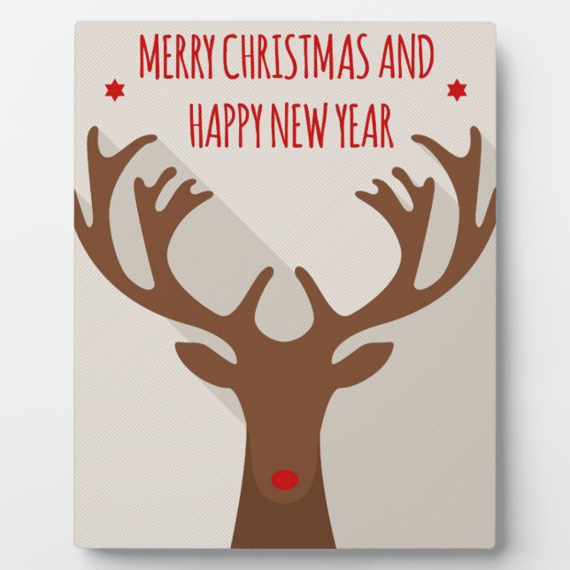 Weihnachtsreiniger angesagtes cooles Elch modern Fotoplatte (Vorderseite)