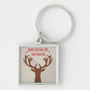 Weihnachtsreiniger angesagtes cooles Elch modern Schlüsselanhänger