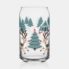 Weihnachtsreiniger & Schneemann unter Baum Dosenglas