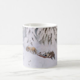 Weihnachtsreise durch den Schnee (von Kittelsen) Kaffeetasse