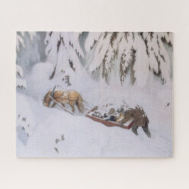 Weihnachtsreise durch den Schnee (von Kittelsen) Puzzle