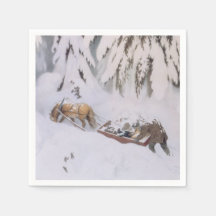 Weihnachtsreise durch den Schnee (von Kittelsen)