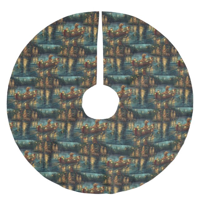 Weihnachtsreise in Afghanistan Polyester Weihnachtsbaumdecke (Vorderseite)