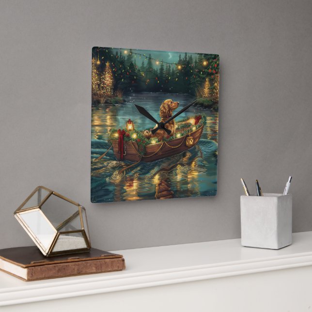 Weihnachtsreise in Afghanistan Quadratische Wanduhr (Büro)