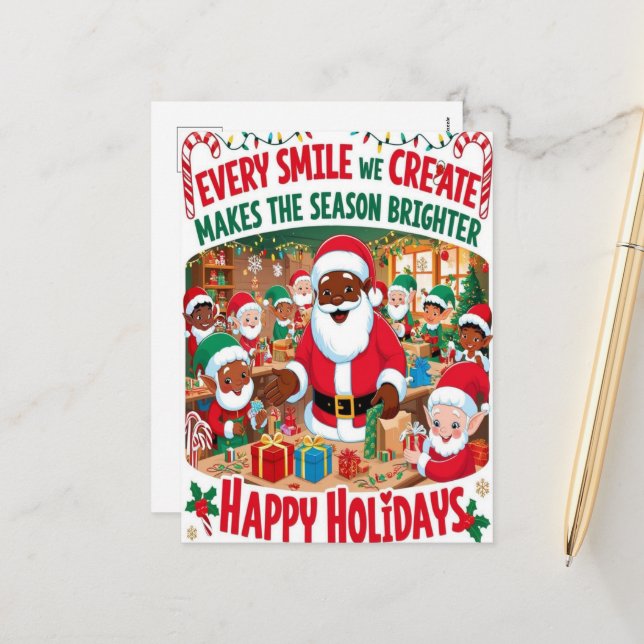 Weihnachtsreise Postkarte (Vorderseite/Rückseite Beispiel)