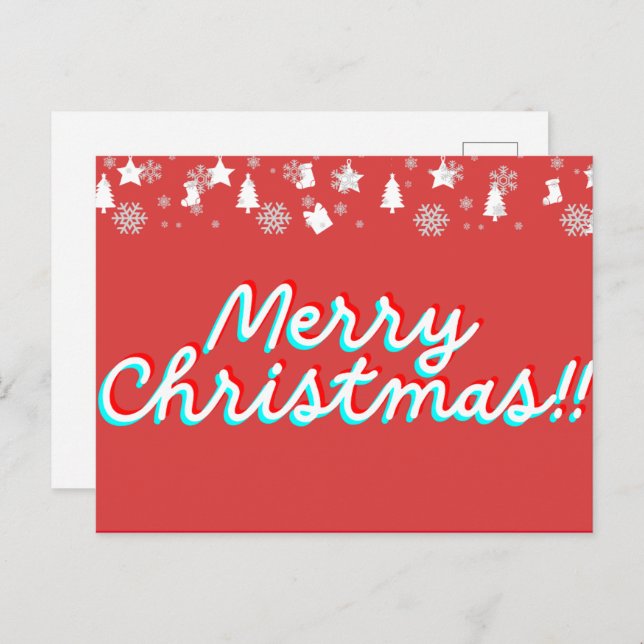 Weihnachtsreise Postkarte (Vorne/Hinten)