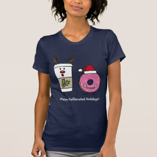 Weihnachtsren-Kaffee und Sankt-Krapfen T-Shirt