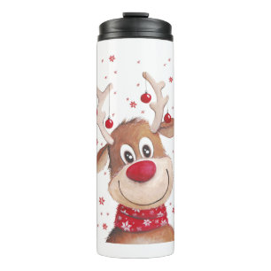 Weihnachtsren Thermosbecher