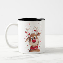 Weihnachtsren Zweifarbige Tasse