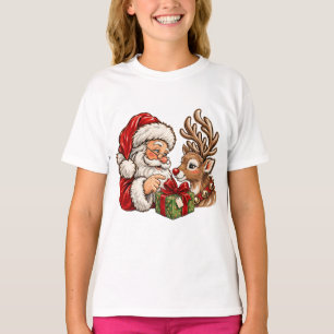 Weihnachtsrenne mit dem Weihnachtsmann Nordpol T T-Shirt