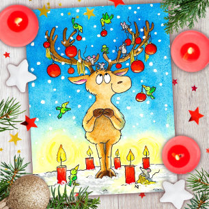 Weihnachtsrenneer Postkarte