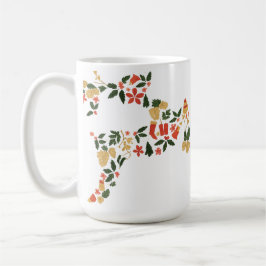 Weihnachtsrentier-Collage – Festliche Feiertage Kaffeetasse