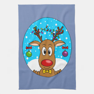 Weihnachtsrentier Geschirrtuch
