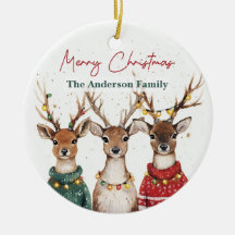 Weihnachtsrentier-Ornament | Benutzerdefinierter N