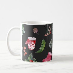 Weihnachtsrentier: Wasserfarbene nahtlose Muster Kaffeetasse
