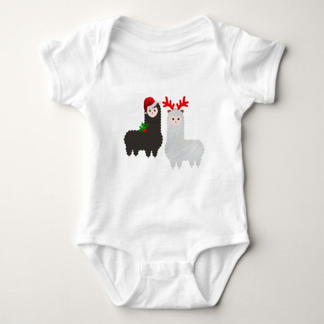 Weihnachtsrentiere Baby Strampler (Vorderseite)