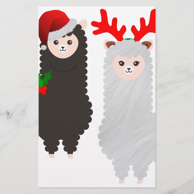 Weihnachtsrentiere Briefpapier (Vorderseite)